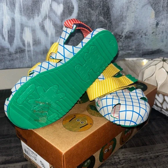 MINI MELISSA  Ioio + Fabula Inf Sandal, Yellow & Blue  NIB SZ12 - Picture 4 of 7